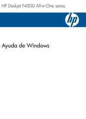 HP Deskjet F4500 All-in-One Serie Manual Del Usuario