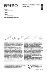 Brizo MultiChoice T602 Serie Manual Del Usuario