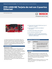 Bosch FPE-1000-NE Guia De Inicio Rapido