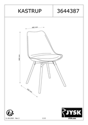 JYSK HASSELAGER 3677096 Manual De Instrucciones