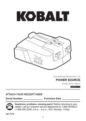 Kobalt 0864448 Manual De Instrucciones