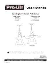 Pro-Lift T-6903D Manual De Piezas E Instrucciones De Funcionamiento