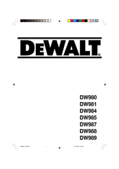 DeWalt DW987 Manual De Instrucciones