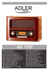 Adler europe AD 1187 Manual De Instrucciones