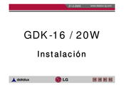 LG GDK-16 Instalación