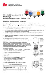 Federal Signal 225XL Instrucciones De Instalación Y Mantenimiento