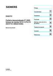 Siemens SIMATIC IM151-3 PN FO Manual De Producto