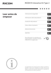 Ricoh PJ Interactive Kit Type 2 Instrucciones De Uso