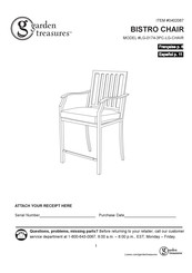 Garden Treasures LG-0174-3PC-LG-CHAIR Manual Del Usuario