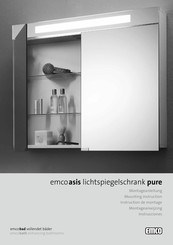 emco asis lichtspiegelschrank pure Instrucciones