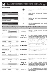 Alcad 905-TO Serie Guía Rápida De Programación