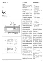 Bpt VA 200.01 Instrucciones De Instalación