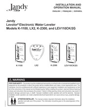 Jandy Levolor LEV110CK/2G Manual De Instalación Y Funcionamiento