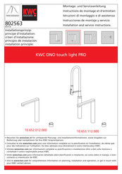 KWC ONO touch light PRO 10.653.112.000 Instrucciones De Montaje Y Servicio