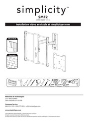 Milestone AV Technologies simplicity SMF2 Manual De Instalación