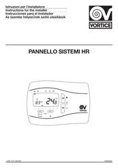 Vortice PANNELLO SISTEMI HR Instrucciones Para El Instalador
