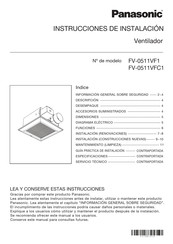 Panasonic FV-0511VF1 Instrucciones De Instalación