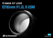 Canon EF85mm f/1.2L USM Instrucciones