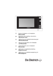 De Dietrich DME320ZE1 Instrucciones De Uso E Instalación