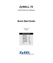 Zyxel ZyWALL 70 Manual Del Usuario