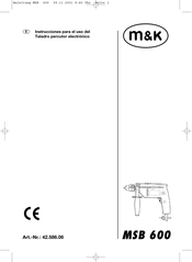 m&k MSB 600 Instrucciones Para El Uso