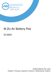 Advanced Bionics M Zn-Air Manual Del Usuario