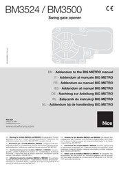 Nice BIG METRO Manual