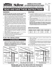 Broan-NuTone 332H Manual Del Usuario