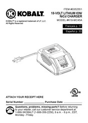 Kobalt 0352551 Manual De Instrucciones