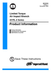 Ingersoll Rand 231TL-2 Serie Especificaciones Del Producto