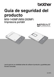 Brother MPrint Serie Guía De Seguridad Del Producto