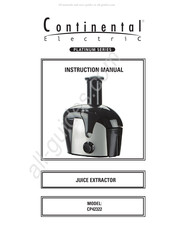 Continental Electric Platinum CP42322 Manual De Instrucciones