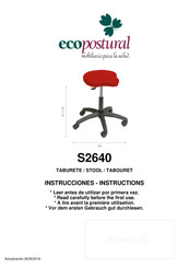 ECOPOSTURAL S2640 Instrucciones