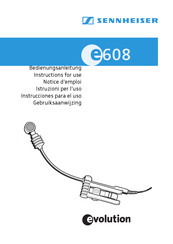 Sennheiser e608 Instrucciones Para El Uso