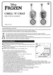 Disney FROZEN CHILL N CHAT FR-210 Manual De Instrucciones