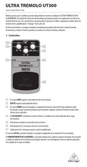 Behringer ULTRA TREMOLO UT300 Guia De Inicio Rapido