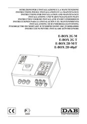 DAB E-BOX 2D 40µF Instrucciones Para La Instalación Y El Mantenimiento