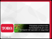 Toro Z Master Formación Del Operador En Seguridad