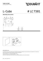 DURAVIT L-Cube LC 7381 Instrucciones De Montaje