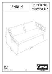 JYSK JENNUM 3791690 Manual De Instrucciones