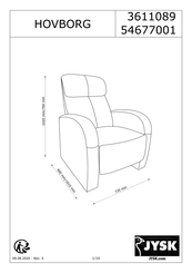 JYSK HOVBORG 3611089 Manual De Instrucciones