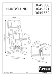JYSK HUNDSLUND 3645308 Manual De Instrucciones