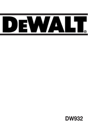 DeWalt DW932 Manual De Instrucciones