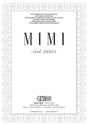 Gessi MIMI Manual Del Usuario