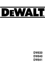 DeWalt DW841 Manual De Instrucciones