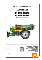 Amazone UX 3200 Special Instrucciones De Servicio