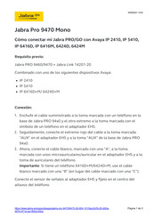 Jabra Pro 9470 Mono Guia De Inicio Rapido