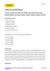 Jabra Pro 9470 Mono Guia De Inicio Rapido