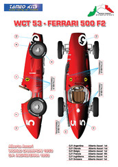 Tameo Kits WCT 53 - Ferrari 500 F2 Manual Del Usuario