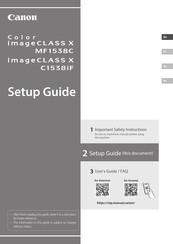 Canon Color ImageCLASS X MF1538iF Guía De Configuración